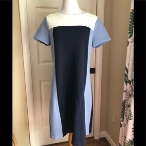 Boden short sleeve size 12 dress navy, blue white